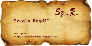 Szkala Regő névjegykártya
